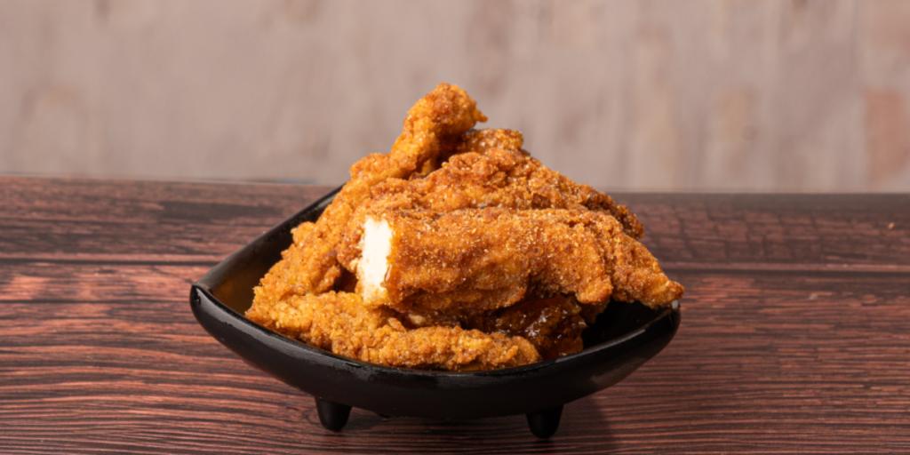 Adición de pollo apanado